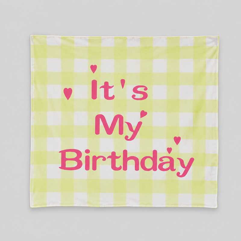 CouldNook Plaid Party Background Cloth - Aesthetic Hanging Photo Backdrop