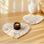 CouldNook Woven Tulip Cotton Coaster - Artistic Heat-Insulating Mat