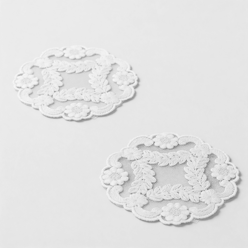 CouldNook Aesthetic Floral Lace Coaster - Non-Slip Heat-Insulating Mat