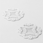 CouldNook Aesthetic Floral Lace Coaster - Non-Slip Heat-Insulating Mat