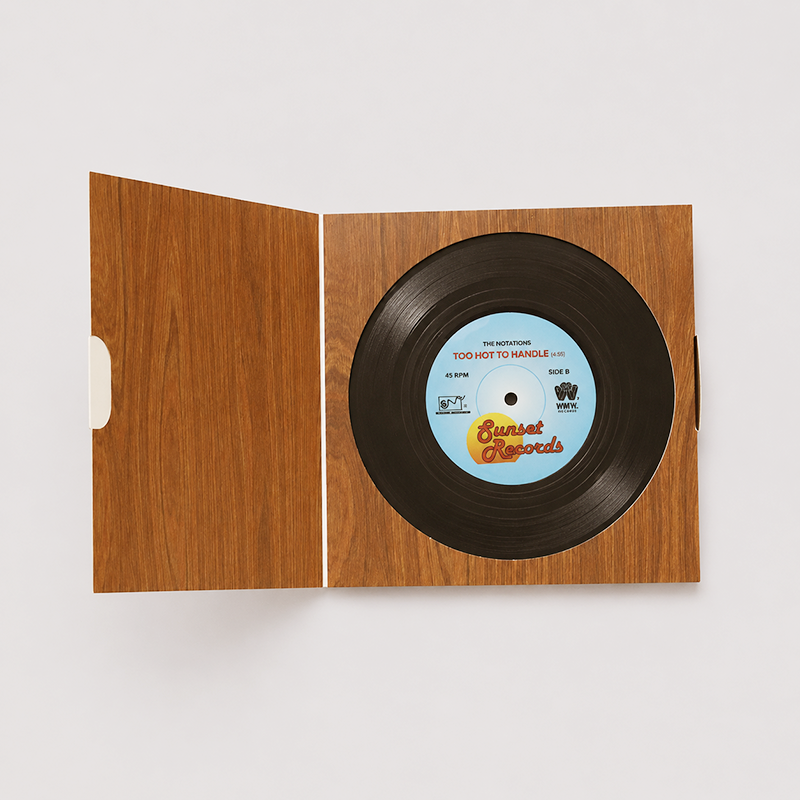 CouldNook Vintage Vinyl Record Coaster 6PCS Set - Aesthetic Anti-Slip Table Mat