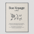 CouldNook Minimalist Cotton Backdrop Cloth - French-Inspired 'BON' Placemat
