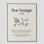 CouldNook Minimalist Cotton Backdrop Cloth - French-Inspired 'BON' Placemat