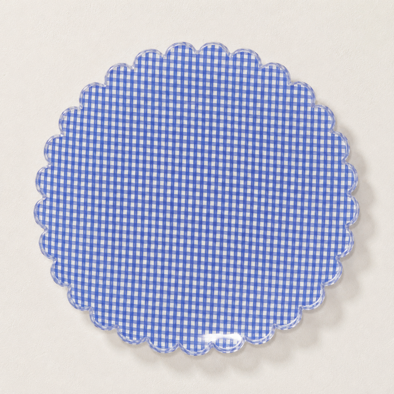 CouldNook Plaid Decorative Acrylic Plate - Aesthetic Home Accent Plate