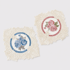 CouldNook 3D Floral Embroidered Mat - Aesthetic Hydrangea Home Decor