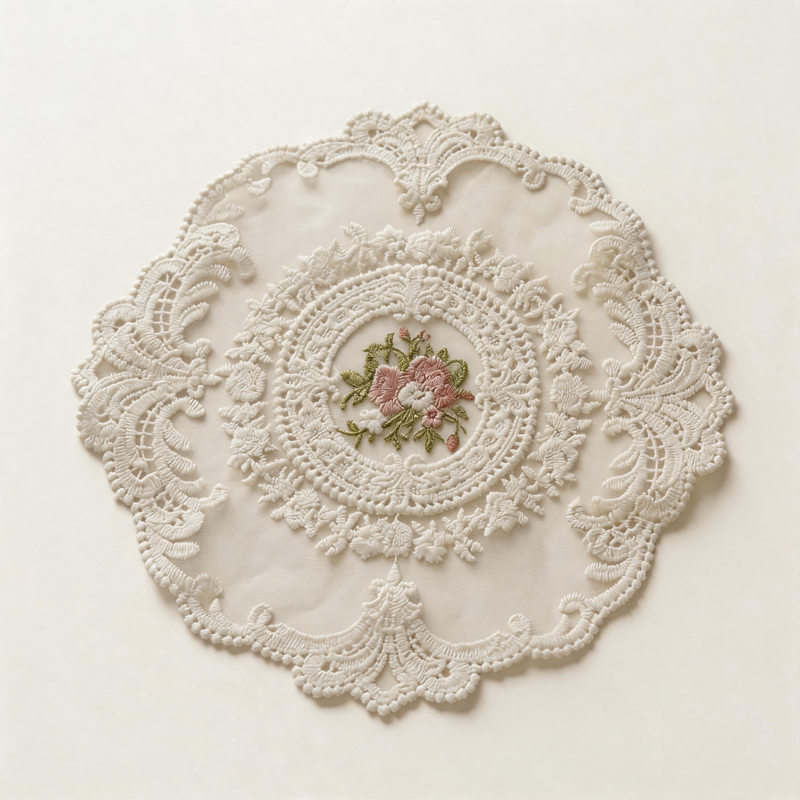 CouldNook Vintage Palace Embroidery Mat - Aesthetic Lace Coaster