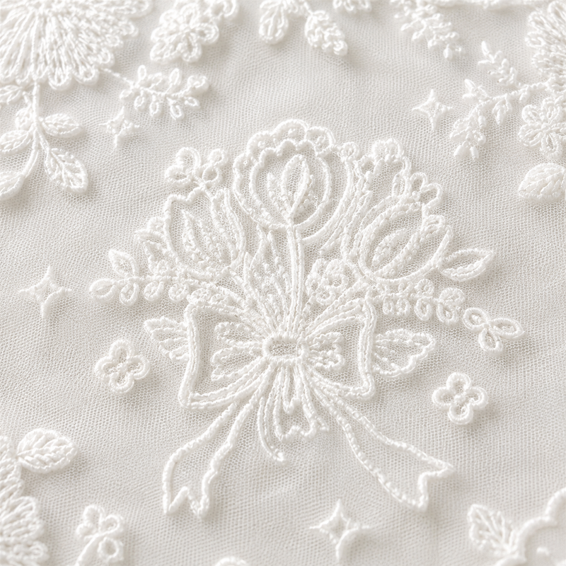CouldNook Tulip Bouquet Lace Tablecloth - Aesthetic Floral Desk Decor
