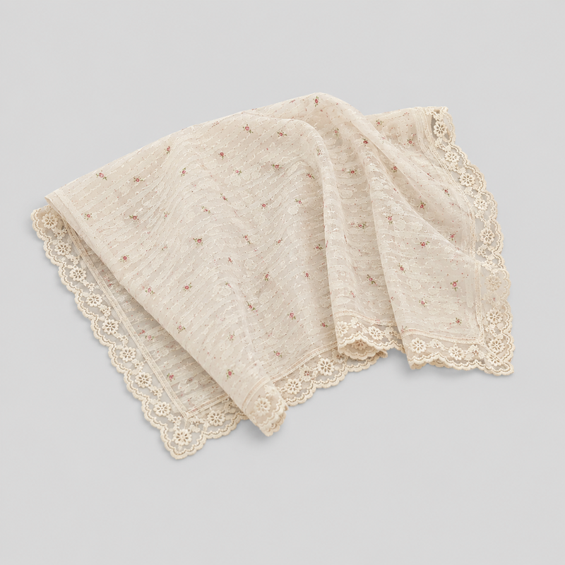 CouldNook French Romantic Rose Tablecloth - Aesthetic Floral Picnic Cloth