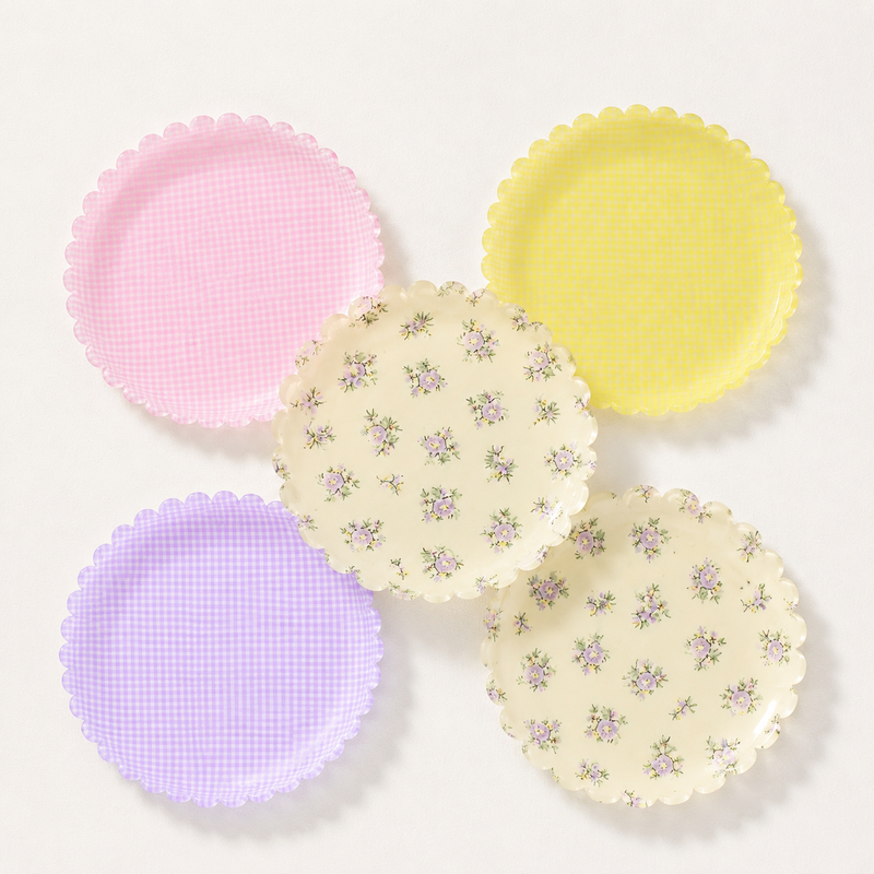 CouldNook Plaid Decorative Acrylic Plate - Aesthetic Home Accent Plate