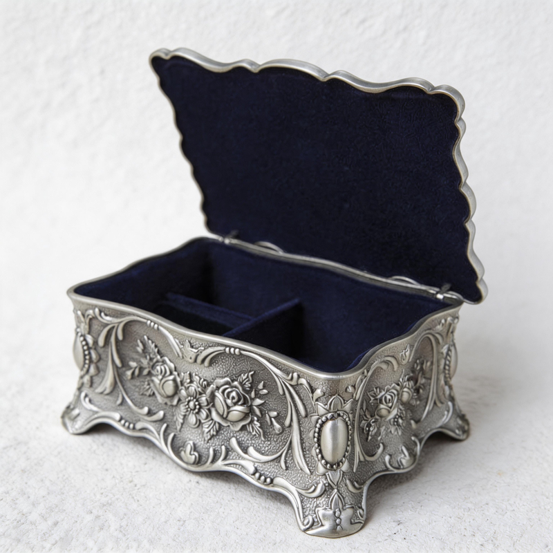 CouldNook Classical Figure Relief Box - Aesthetic Metallic Commemorative Case