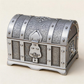 CouldNook Whimsical Chest Jewelry Box - Aesthetic Metallic Storage Chest