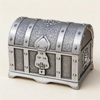 CouldNook Whimsical Chest Jewelry Box - Aesthetic Metallic Storage Chest