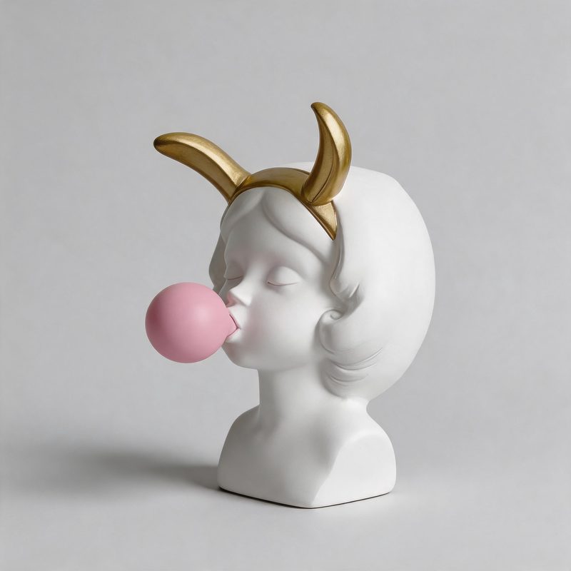 CouldNook Artistic Girl Figurine Pot - Multi-Purpose Desktop Storage