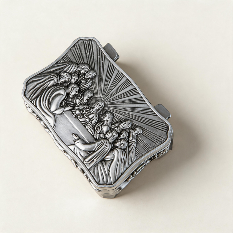 CouldNook Artistic Relief Jewelry Box - Aesthetic Metallic Storage Box