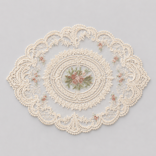 CouldNook Bow Lace Embroidery Mat - Chic Aesthetic Desk Protector