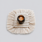 CouldNook Woven Tulip Cotton Coaster - Artistic Heat-Insulating Mat