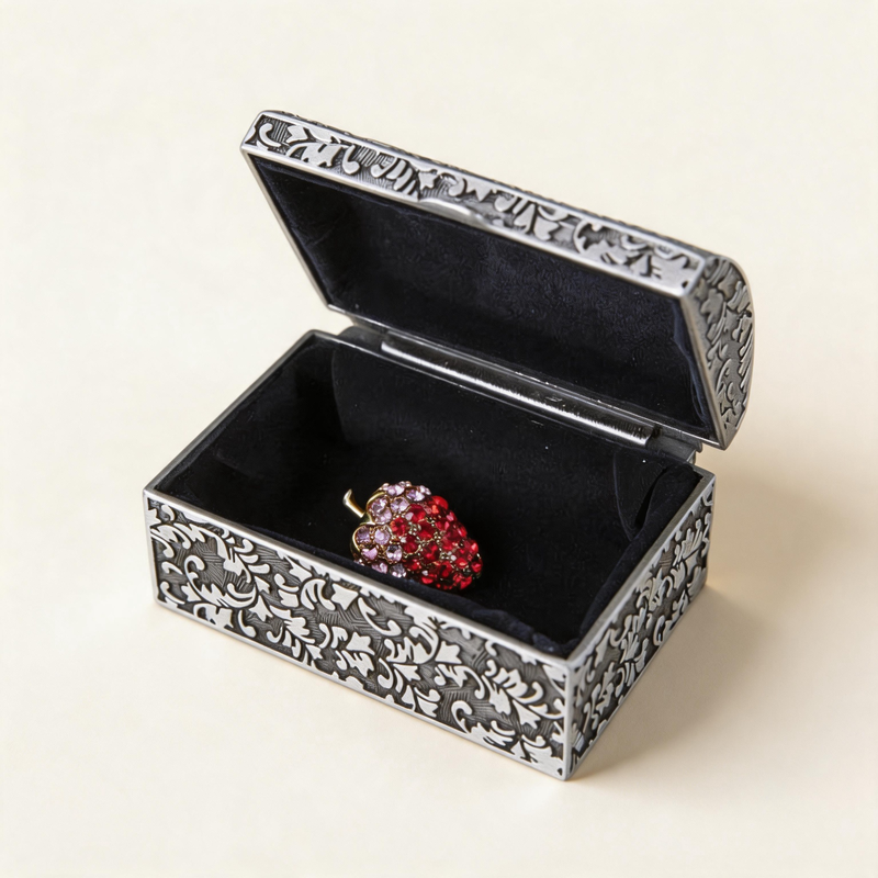 CouldNook Classic Retro Treasure Chest - Aesthetic Metal Organizer