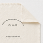CouldNook French Lettering Cotton Placemat - Aesthetic Background Cloth
