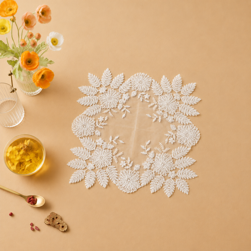CouldNook Pearl Lace Embroidery Cover - Aesthetic Mesh Dust Cloth