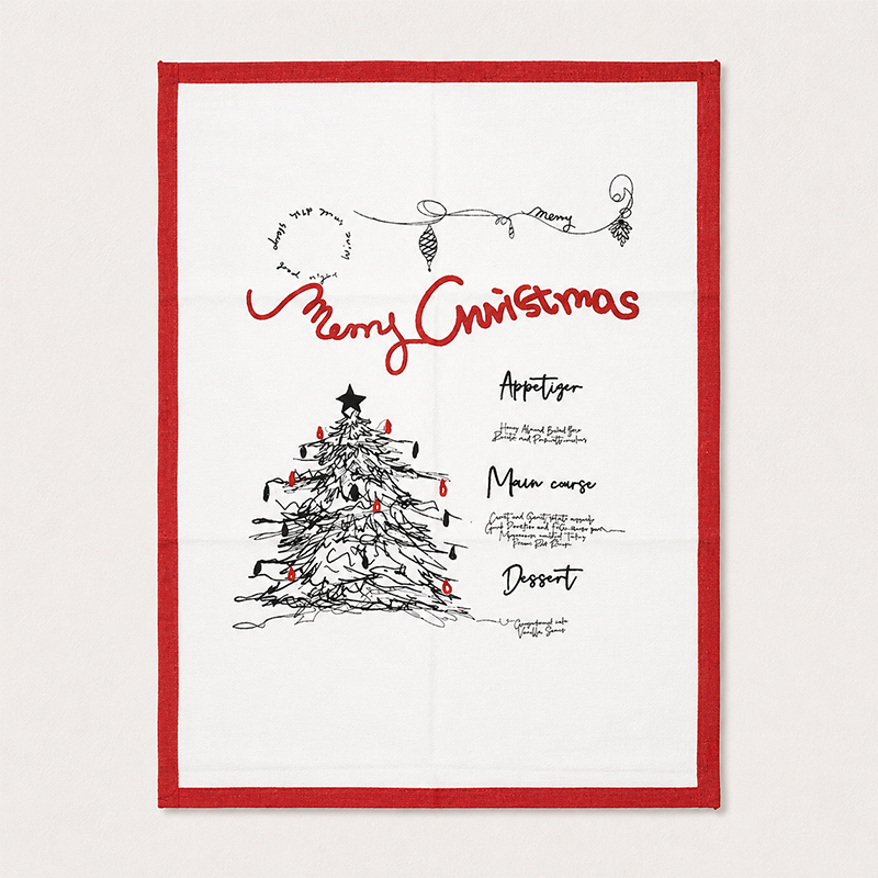CouldNook Festive Cotton Holiday Placemat - Aesthetic Wall Background Cloth