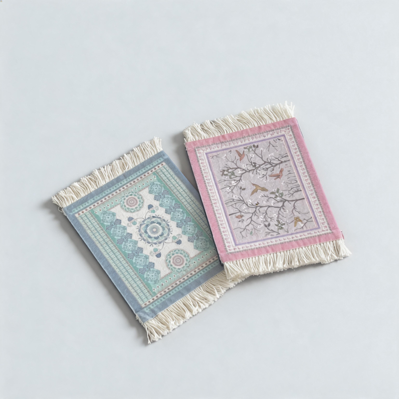 CouldNook Floral Lace Hollow-Out Coaster - Aesthetic Embroidered Mat