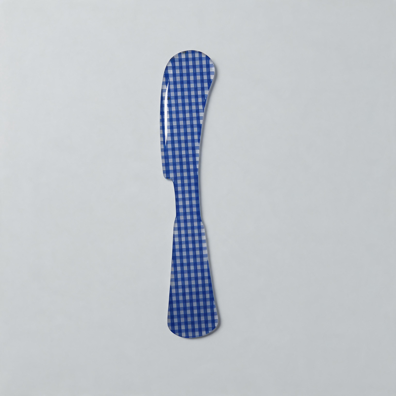 CouldNook Aesthetic Plaid Acrylic Spreader - Artistic Dessert Butter Knife