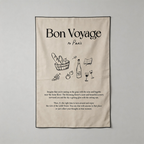 CouldNook Minimalist Cotton Backdrop Cloth - French-Inspired 'BON' Placemat