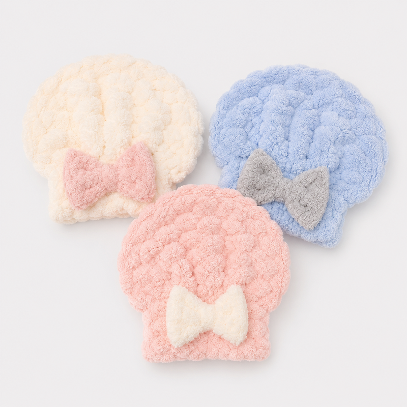 CouldNook Sweet Palette Coral Fleece Hair Towel - Aesthetic Absorbent Wrap