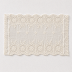 CouldNook French Hollow Embroidery Mat - Aesthetic Cotton Table Organizer