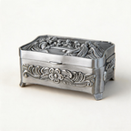 CouldNook Artistic Relief Jewelry Box - Aesthetic Metallic Storage Box