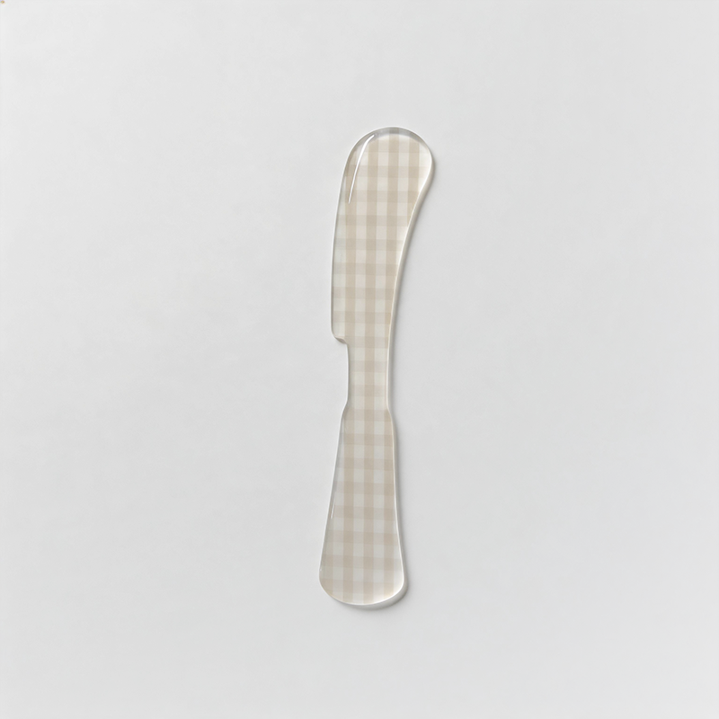 CouldNook Aesthetic Plaid Acrylic Spreader - Artistic Dessert Butter Knife