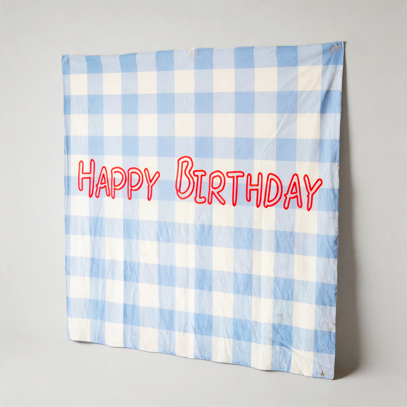 CouldNook Plaid Party Background Cloth - Aesthetic Hanging Photo Backdrop