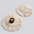 CouldNook Woven Tulip Cotton Coaster - Artistic Heat-Insulating Mat