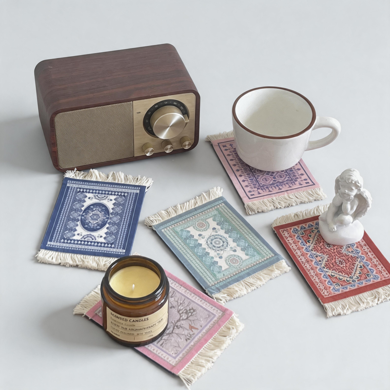 CouldNook Floral Lace Hollow-Out Coaster - Aesthetic Embroidered Mat