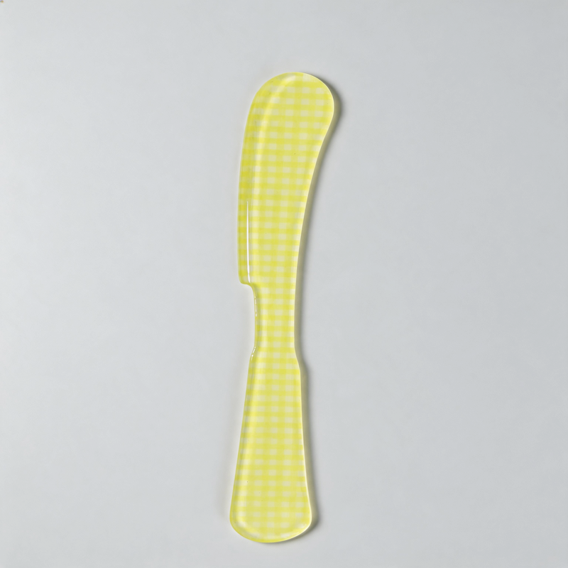 CouldNook Aesthetic Plaid Acrylic Spreader - Artistic Dessert Butter Knife