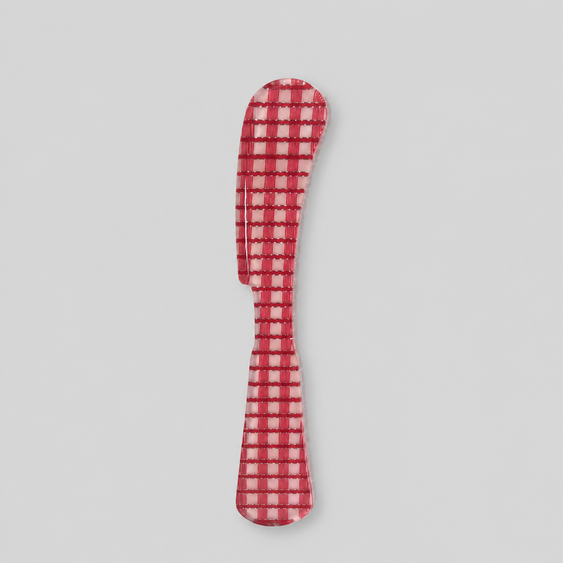 CouldNook Aesthetic Plaid Acrylic Spreader - Artistic Dessert Butter Knife
