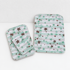 CouldNook Patterned Folding Mirror - Printed Cover And Fold-Back Tabletop Support