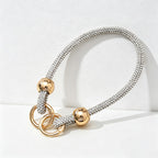 CouldNook Rhinestones Set Short Phone Strap with Rounded Bead Sections