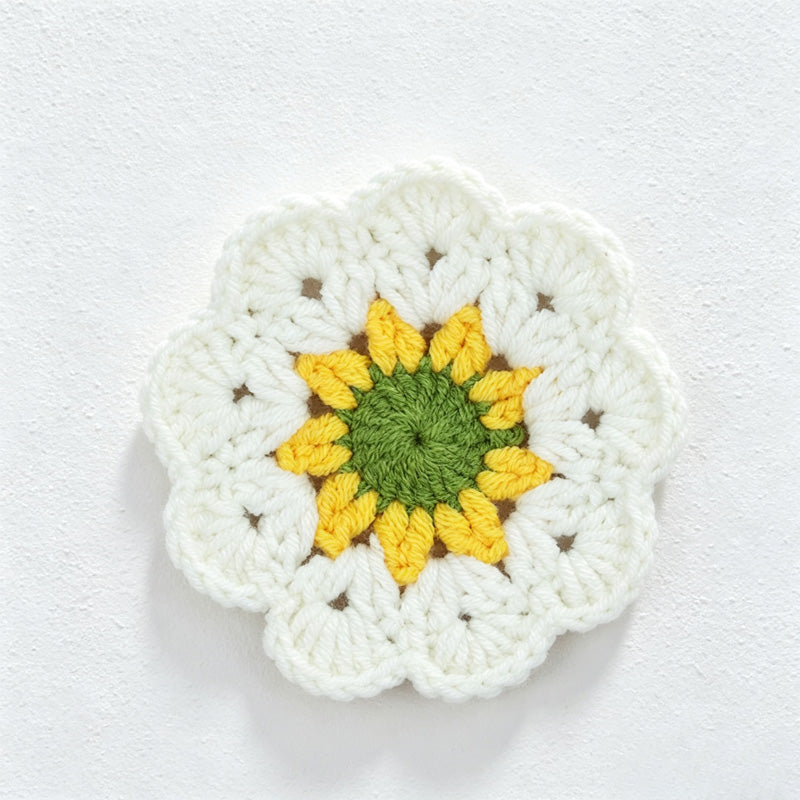CouldNook Yarn Flower Basket Coaster - Bouquet Display Options