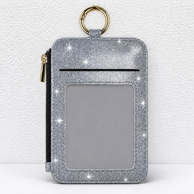 Card Wallet - ID Window and Side Zipper Pocket