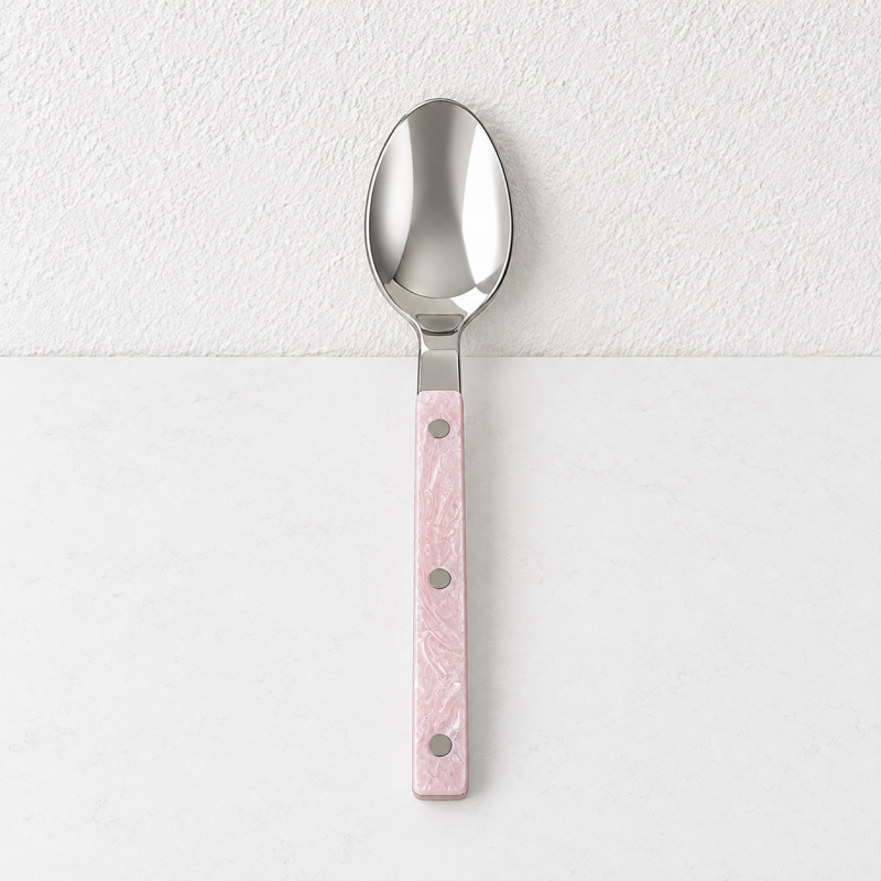 Riveted Flatware - Pearlescent Handles and Polished Steel Heads