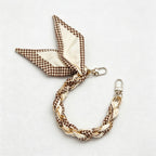CouldNook Khaki Pattern Phone Wrist Strap - Monochrome Braided Scarf Loop