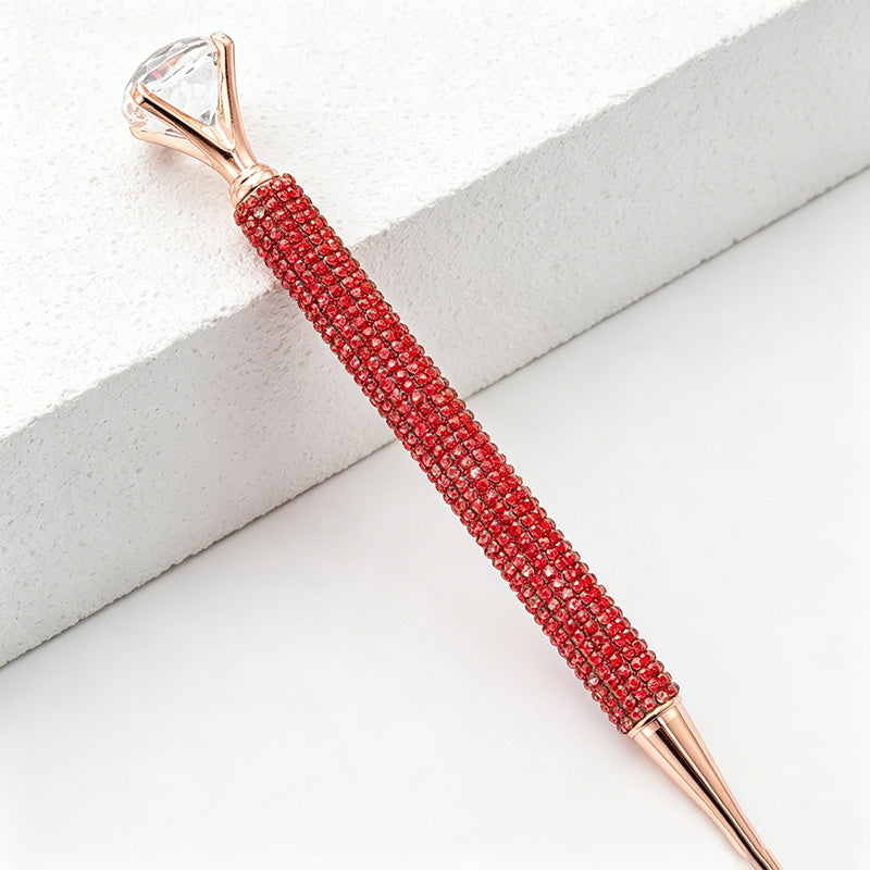 CouldNook Pen-Luxury Large Diamond Top Rhinestone Paved Twist Metal Ballpoint Pen Bling Gift Pen for Office School Wedding(5PCS)