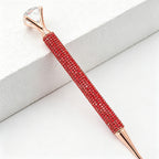 CouldNook Pen-Luxury Large Diamond Top Rhinestone Paved Twist Metal Ballpoint Pen Bling Gift Pen for Office School Wedding(5PCS)