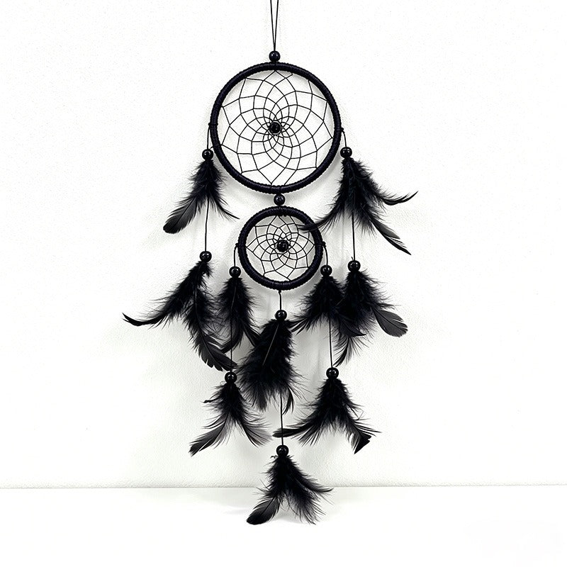 CouldNook Dreamcatcher-Double Ring Handmade Feather Dream Catcher Wind Chime