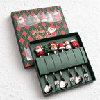 CouldNook Christmas Cutlery Set - Character Tops and Decorative Charm Designs