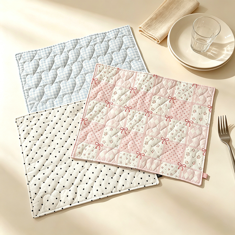 CouldNook Quilted Kitchen Pad - Soft Layered Table Accent