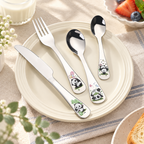 CouldNook Children Flatware - Colorful Cartoon Animal Handles Accent