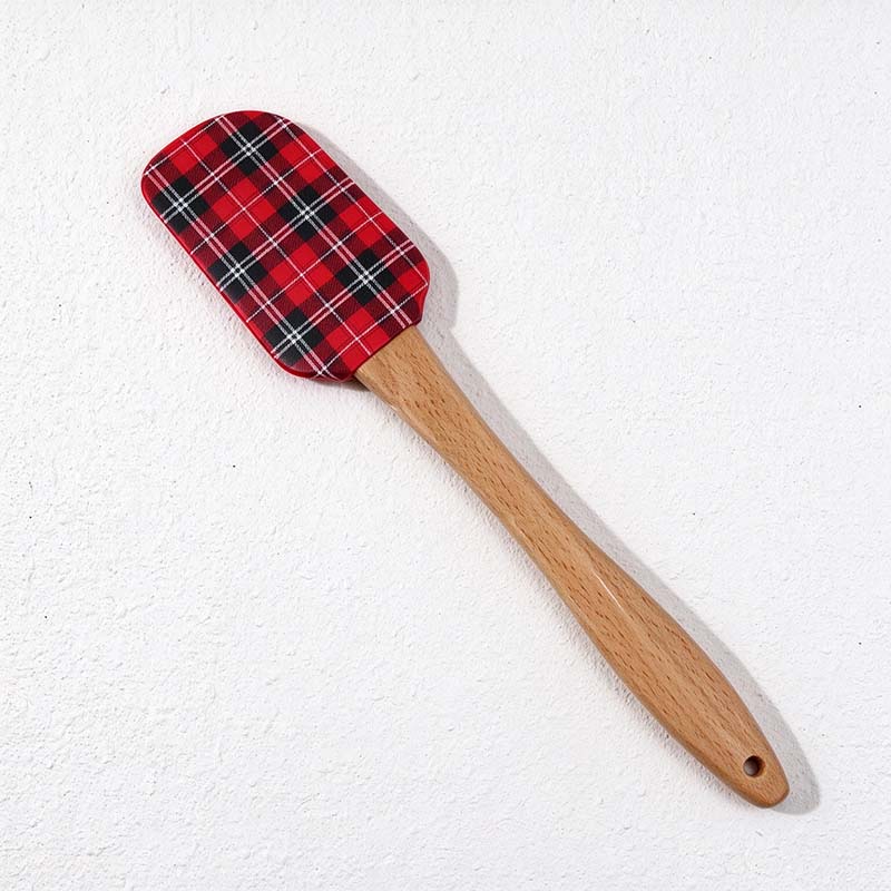 CouldNook Christmas Silicone Spatula - Printed Head and Beech Handle