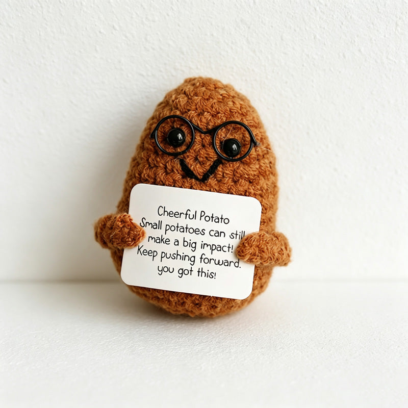 CouldNook Yarn Produce Message Doll Ornament - Assorted Character Shapes